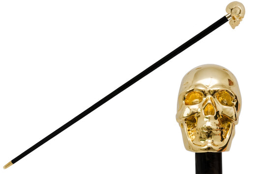 PASOTTI Gold Skull Cane