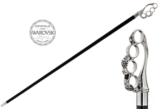 PASOTTI Brass Knuckle Cane with Swarovski® Crystals