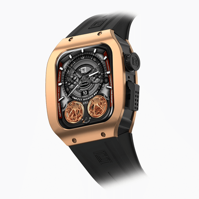 Grandeur Titanium Rose Gold Apple Watch Case
