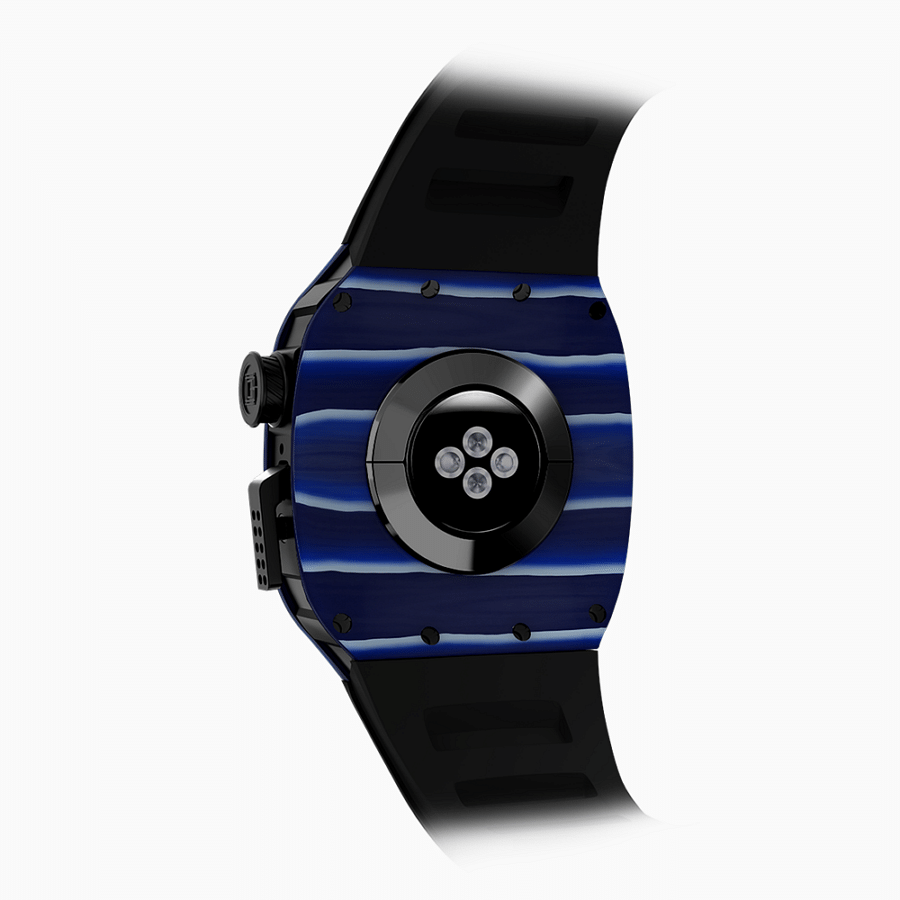 Grandeur Admiral Blue - علبة ساعة أبل بسوار من الكربون NTPT