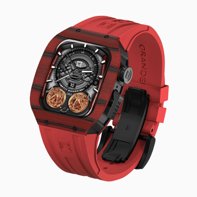 Grandeur Scarlet Red – NTPT Carbon Strap Apple Watch Case