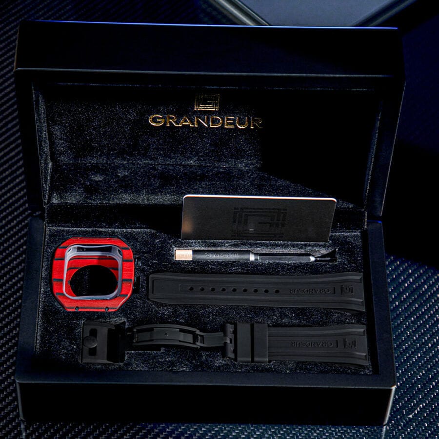 Grandeur Scarlet Red – NTPT Carbon Strap Apple Watch Case