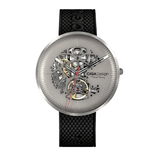 سيجا-تصميم-تيتانيوم-اصدار-سلسلة-مايكل يونج-اتوماتيك-ميكانيك-هيكل عظمي-ساعة يد-اسود