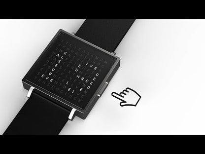 ساعة Qlocktwo W39 ذهبية سوداء للرجال - صناعة يدوية في ألمانيا
