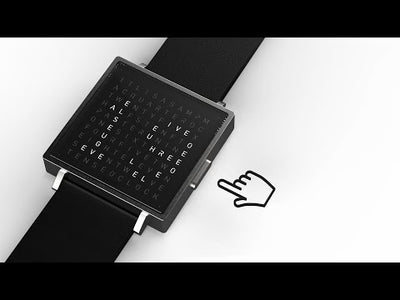 Qlocktwo W39 Black Steel Men's Watch - Handmade in Germany