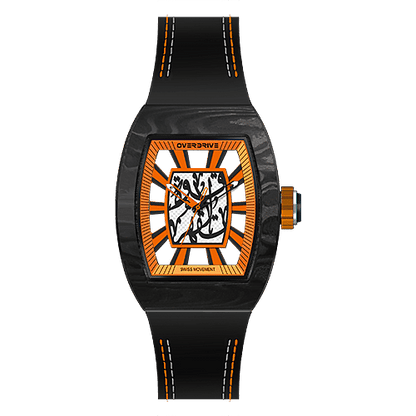ساعة أوفيردرايف-لون مدى الحياة-برتقالية محدودة الإصدار للرجال